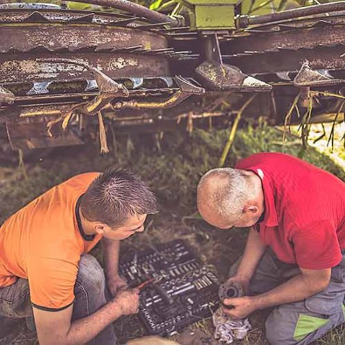 Repairing Farm Equipment in the Field